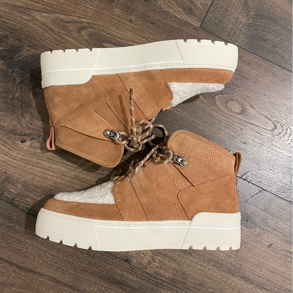 J Slides Shoes - J Slides Suede Cozy Platform Sneakers Women Size 8.5